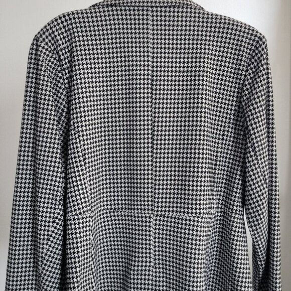 Glamour Z Lane Bryant Women's Black/White Houndstooth Jacket Blazer (Size: 24) - Picture 7 of 16